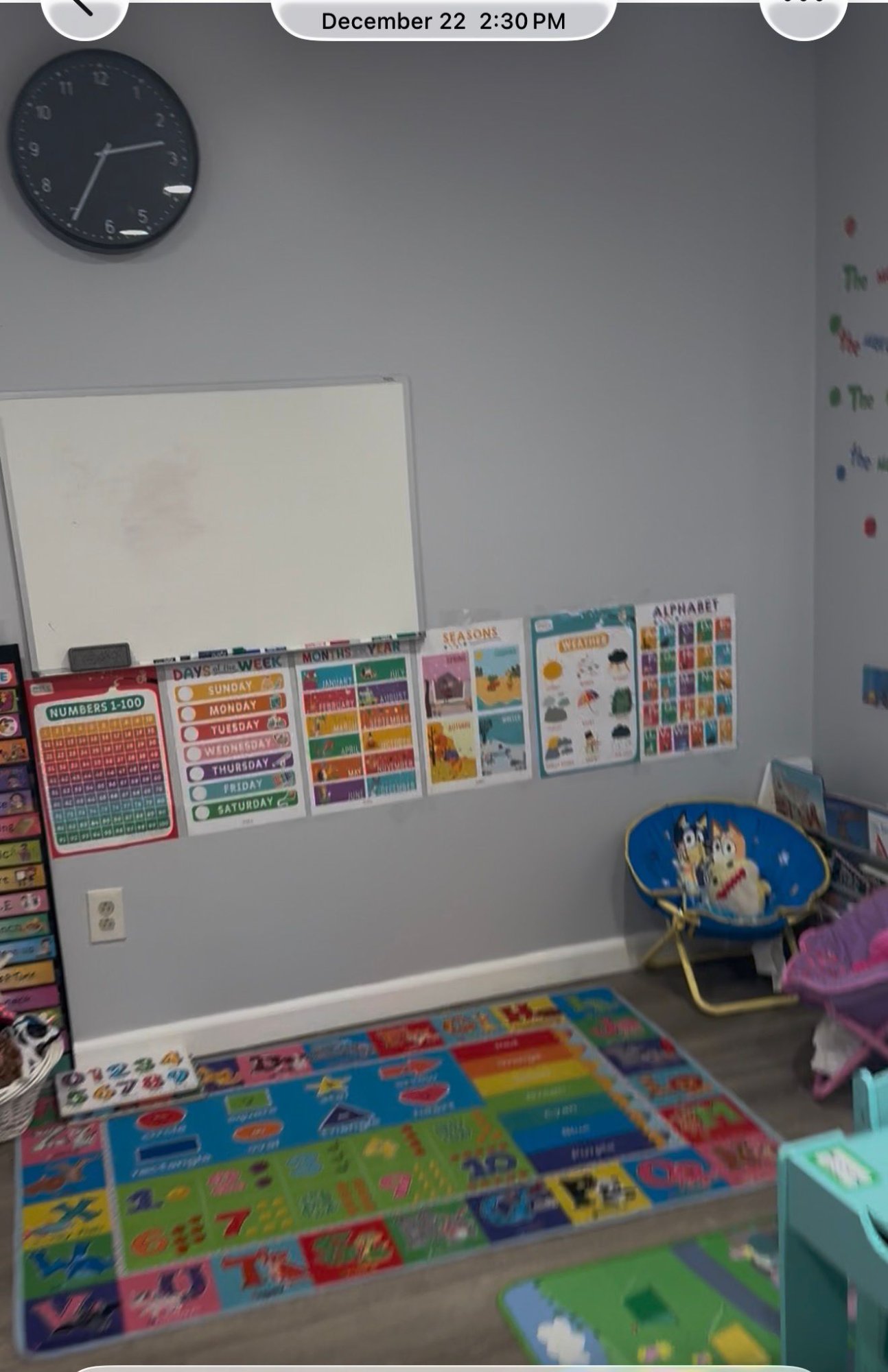 Safe outdoor play area with playground equipment